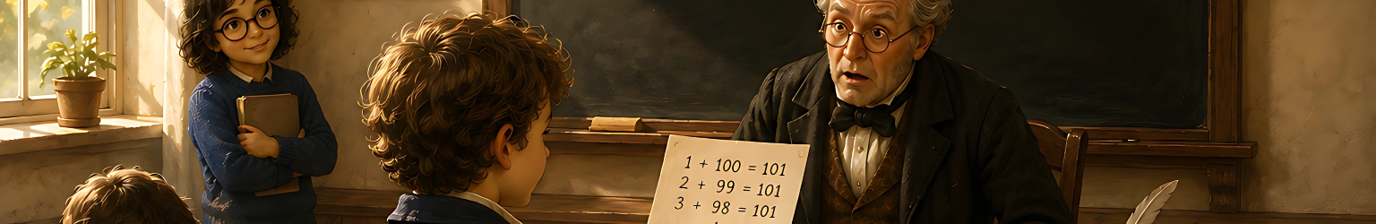 Küçük Gauss ve Toplam Formülü: Dehanın İlk Parıltısı illüstrasyonu